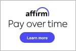A blue button with the words affirm pay over time.